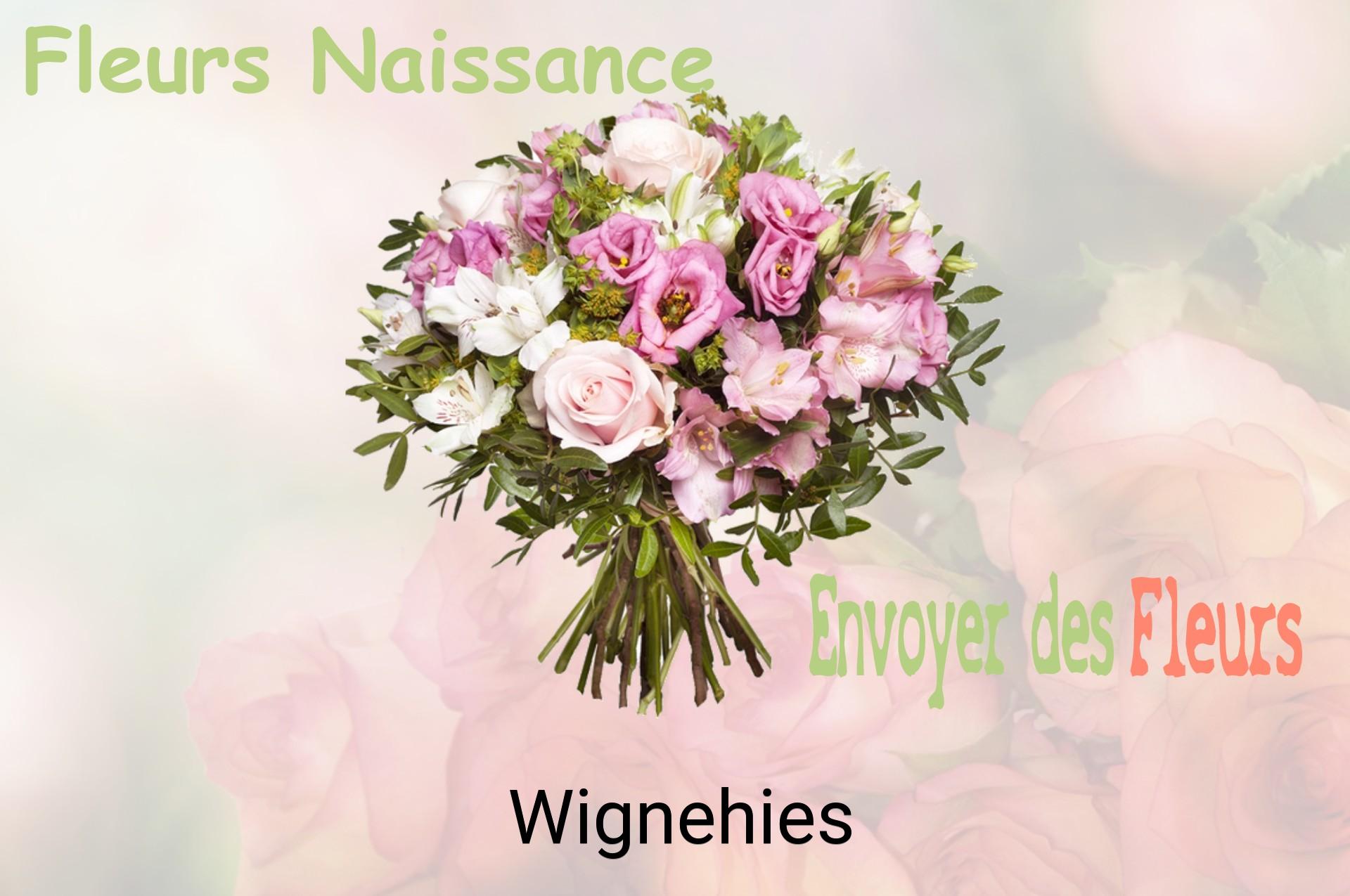 Bouquet de fleurs de naissance livré à Wignehies